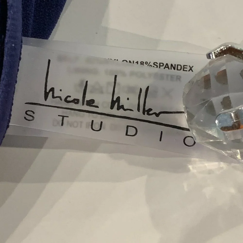 Nicole Miller Swim Dress Navy Women’s Large - Picture 7 of 11